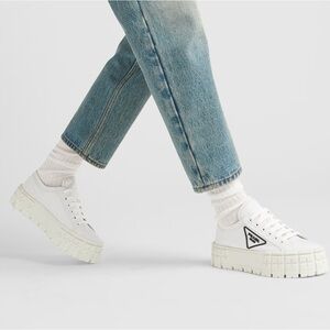 Prada Double Wheel Re-Nylon gabardine sneakers